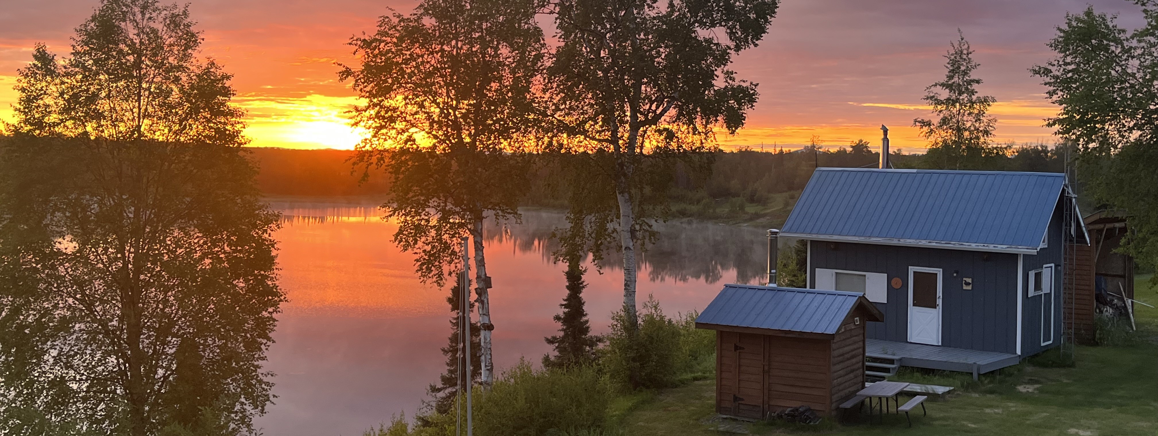 Lakeside Cabin & Sunset